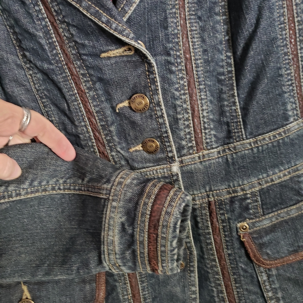 Motto Denim Coat sz S - Picture 4 of 8